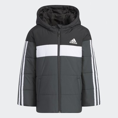 Logo Print Padded Jacket with Hood and Zip Fastening ADIDAS SPORTSWEAR