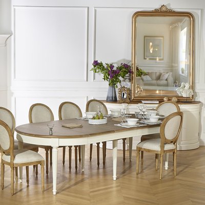 Table ovale en chêne 3 rallonges 8/10 couverts FLORENCE ROBIN DES BOIS