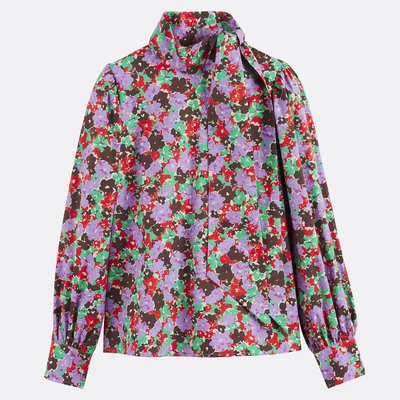 Lavendelhemd mit Blumendruck, lange Ärmel LA REDOUTE COLLECTIONS