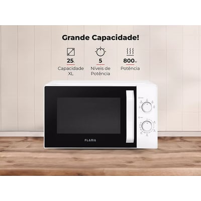 Micro-ondas 25L Branco 1855FL, FLAMA FLAMA