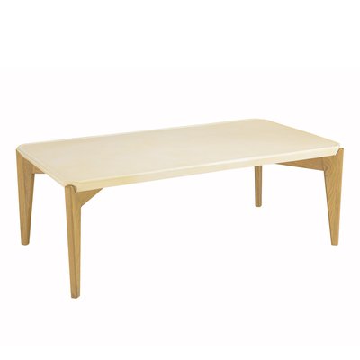 Table basse en béton beige 130 x 70 cm angles biseautés BRASILIA PIER IMPORT