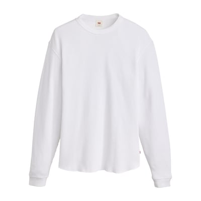 T-shirt en coton blanc à coupe droite pourvu de manches longues LEVI'S