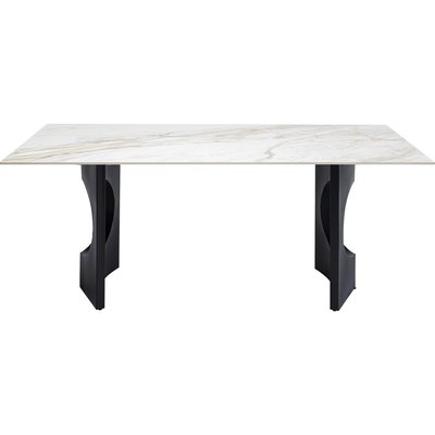 Table Eternity Oho 180x90cm blanche et dorée KARE DESIGN