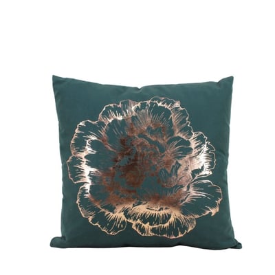 Coussin motif fleur 45x45cm ORNAMI