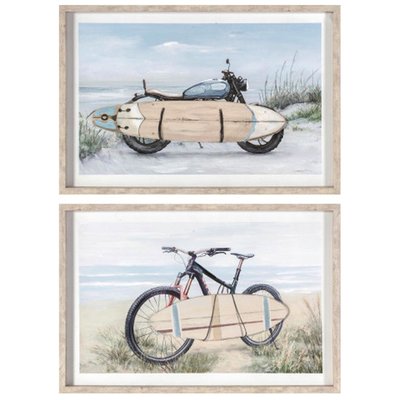 Set de 2 cadres décoratifs surfs 62x3x42cm WADIGA