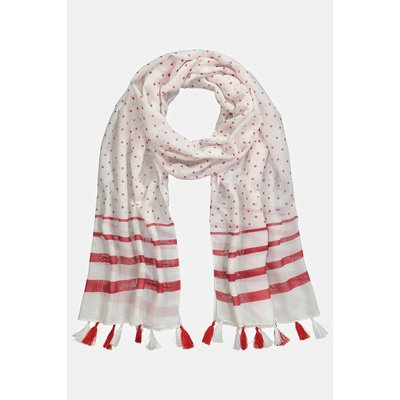 Foulard. Rayures et pois. Pompons. ULLA POPKEN