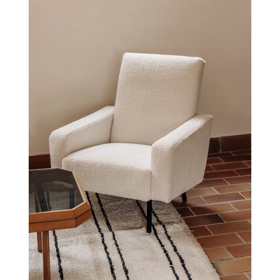 Fauteuil en tissu bouclette Jakob N°291 - Bon état DEBONGOUT