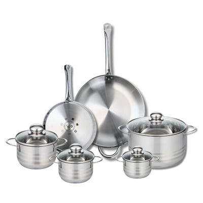 2 poêles 24/32cm + 4 faitouts 12/14/16/24cm PROFI BRILLANT ELO