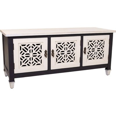 Meuble bas bois mdf   design oriental ajouré RECOLLECTION
