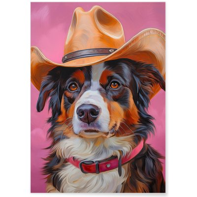 Affiche Chien cowboy pop art L'AFFICHERIE