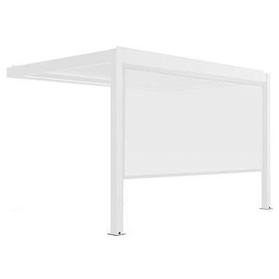 Pergola Bioclimatique 3x4 m Adossée et motorisée/éclairée avec stores - THEBES OVIALA
