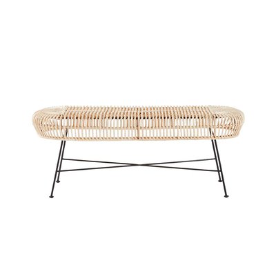 Banc en rotin et métal 120 cm  BOHEMA BERAH GETAH