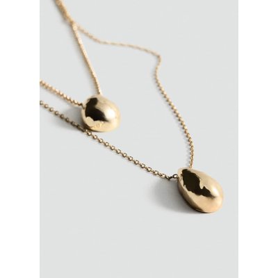 Collier à double pendentif gouttes MANGO