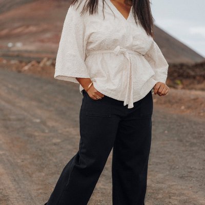 Pantalon large en coton PROMOD