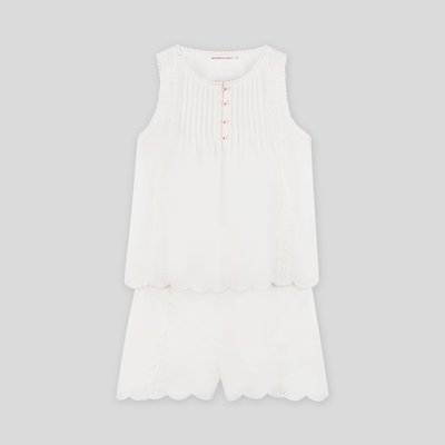Pyjama court uni en voile de coton BIO MONOPRIX KIDS
