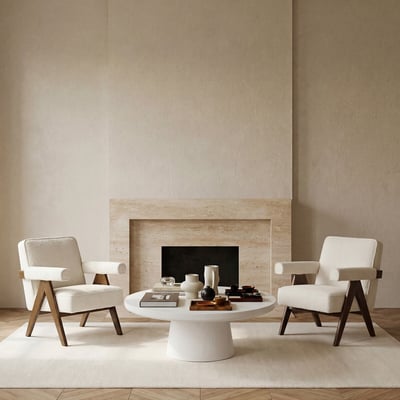 Evora  Rubberwood Frame & Padded Arms Armchair ÉDITÉ