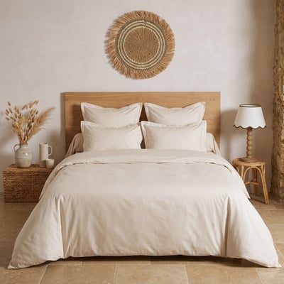 Housse De Couette Uni Percale De Coton - UNIS PERCALE TRADITION DES VOSGES