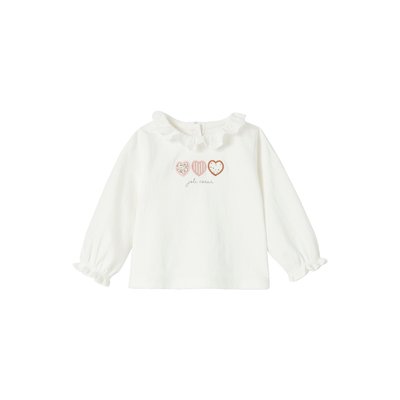 T-shirt col en broderie anglaise naissance VERTBAUDET