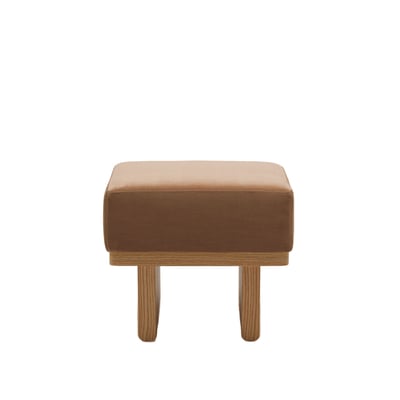 Tabouret en Bois et velours lumineux ANCA MADURA