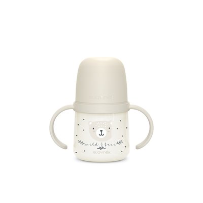 Biberon à anses phosphorescentes +6mois 150ml SUAVINEX