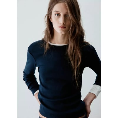 T-shirt cintré uni MANGO