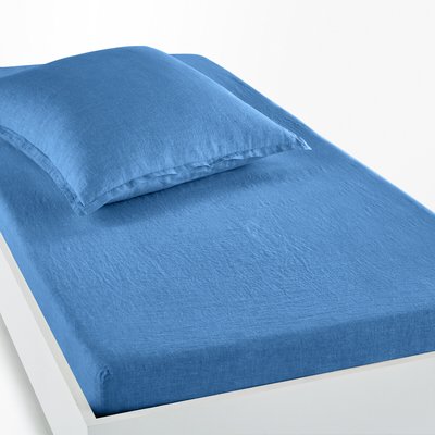 Drap housse enfant lin lavé, bonnet 30cm, Linot LA REDOUTE INTERIEURS