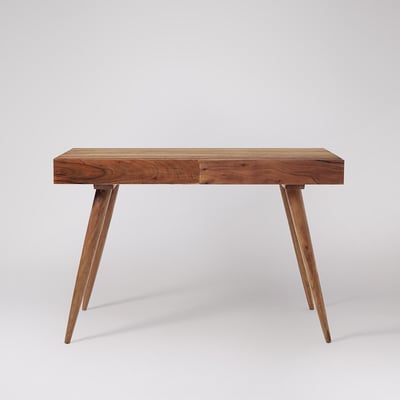 Watts Acacia Wood 2 Drawer Desk SWOON