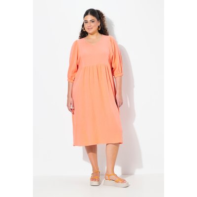 Robe midi en mousseline. Manches courtes ULLA POPKEN