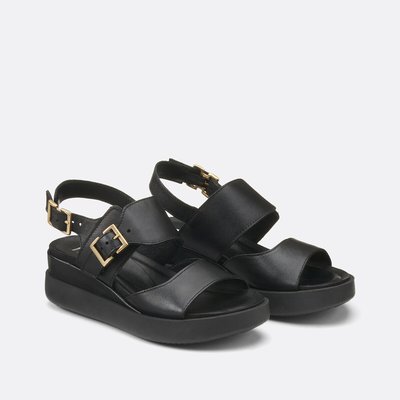Sandales compensées en cuir MJUS