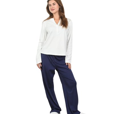 Pyjama femme t-shirt manches longues + pantalon en jersey SHEFFIELD SENSEI MAISON