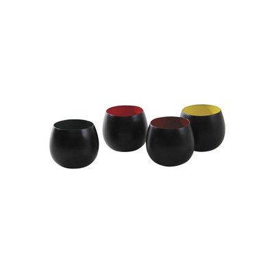 Photophores ronds en métal intérieur émaillé (Lot de 4) Lot de 4 AUBRY GASPARD