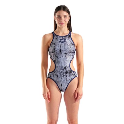 Costume Intero Donna ARENA Challenge Back MaxLife – Danubio/Blu Taglia 28 – Resistente Al Cloro