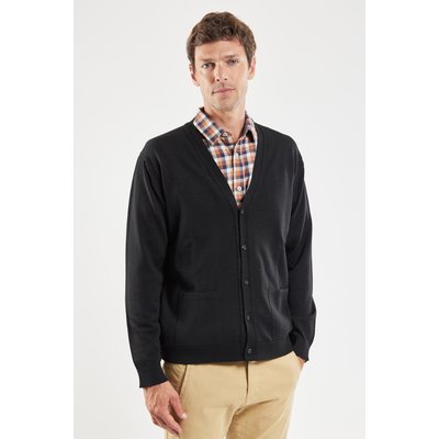 Cardigan boutonné en laine mérinos BERAC GUY DE BERAC