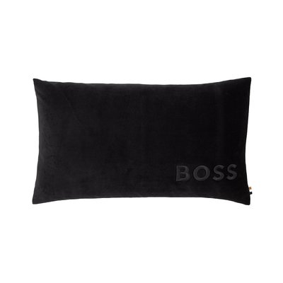 Housse de coussin en coton synthétique bleu, BOLD LOGO BOSS HOME