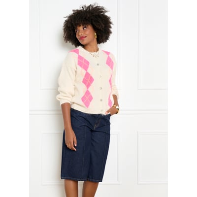 Cardigan jacquard à losanges LOLALIZA