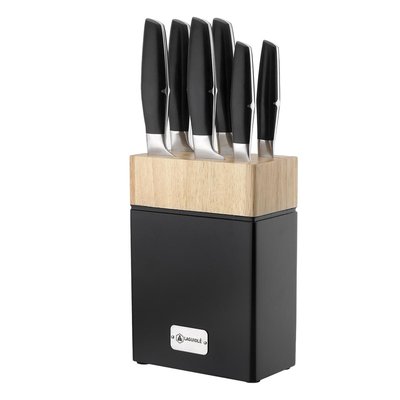 Bloc de 6 couteaux en acier noir - "Nova" LAGUIOLE CUISSON