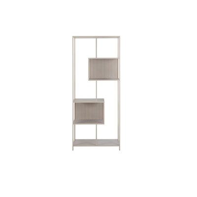 Bibliothèque scandinave en métal grège 5 tablettes - BARRY HELLIN, DEPUIS 1862