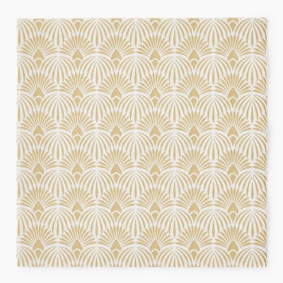 20 Serviettes 40x40 greco doré fond blanc MONOPRIX