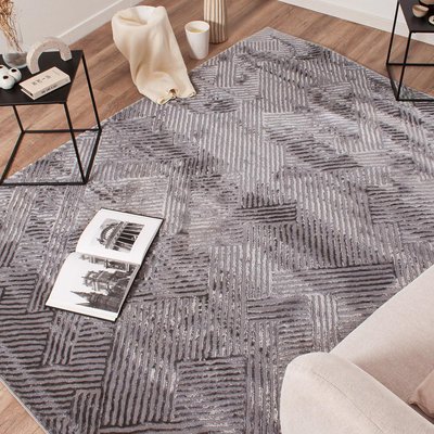 Tapis salon et chambre tissé motif géométrique CEROTEO UN AMOUR DE TAPIS