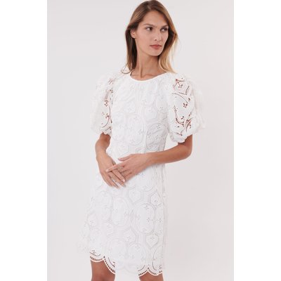 Robe courte droite en dentelle décolleté au dos SACRAMENTO DERHY