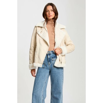 Blouson suedine beige femme La Redoute