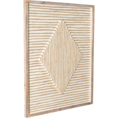 tableau mural en fibre naturelle et verre esprit artisanal RECOLLECTION