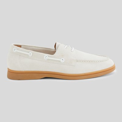 Chaussures bateau à lacets en cuir MONOPRIX