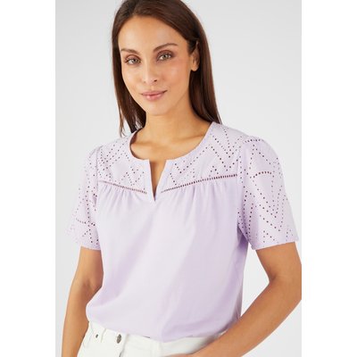 T-shirt broderie anglaise pur coton DAMART