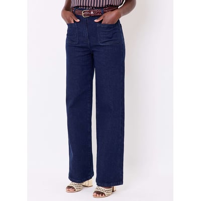 Jean large denim coton stretch MAYA LA FIANCÉE