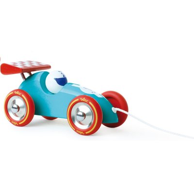 Voiture de course turquoise et rouge VILAC