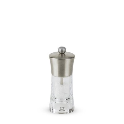 Moulin à sel manuel en inox et acryl 14 cm Ouessant PEUGEOT