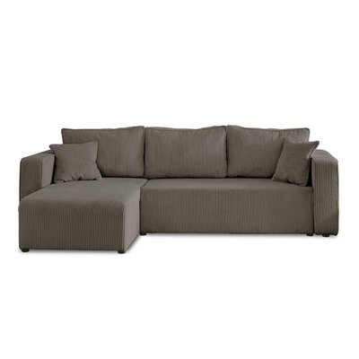 Canapé d'Angle Convertible en Velours côtelé 4 places - TOPAZE LISA DESIGN