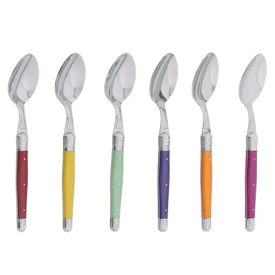 Coffret de 6 cuillères de table laguiole irise assorties JEAN DUBOST