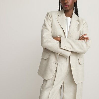 Tailleur pantalon femme beige 2025